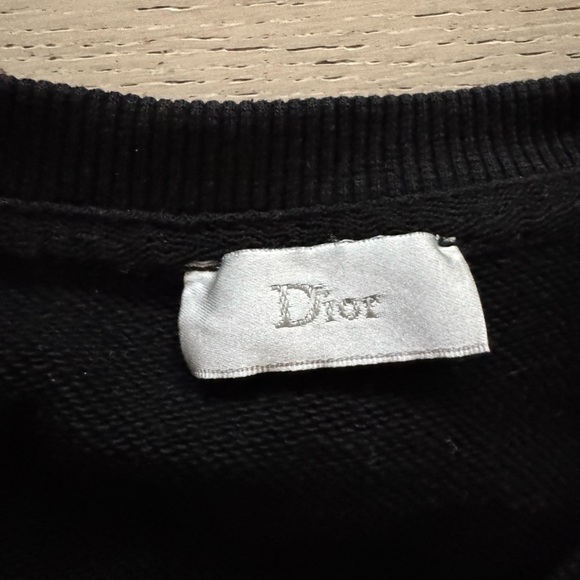 Dior x Kaws Men's Crewneck Sweatshirt Black Size L 2019 Released - Picture 6 of 10